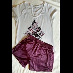 Vintage Cobblestone Running Track Shorts sz Large